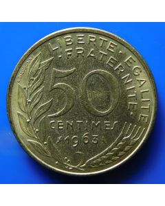 France  50 Centimes1963 km# 939.2  Schön# 65 4 folds