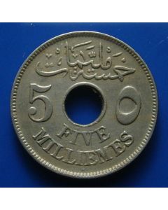 Egypt  5 Milliemes1917hkm# 315    Schön# 27