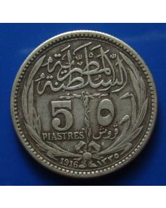 Egypt  5 Piastres1916km# 318.1  Schön# 30a