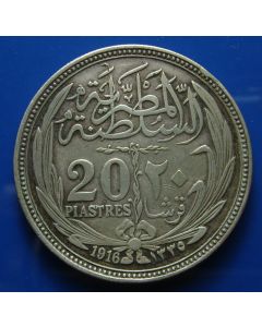 Egypt  20 Piastres1916km# 321  Schön# 32