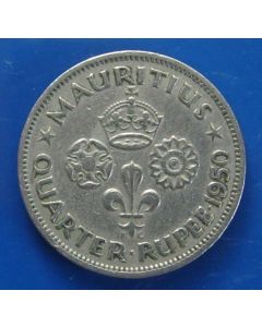 Mauritius  ¼ Rupee1950km# 27 