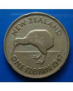 New Zealand  Florin1947 km# 10.2a