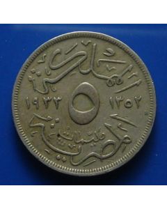 Egypt  5 Milliemes1933km# 346   Schön# 54