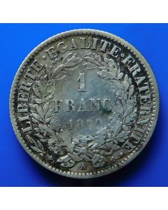 France  Franc 1872Akm#  822.1 Large A 