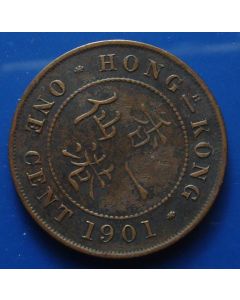 Hong Kong  Cent 1901H km# 4.3 