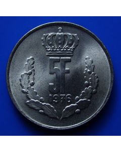 Luxembourg 	5 Francs	1976