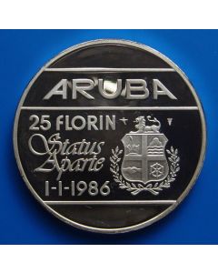 Aruba  25 Florin1986km# 7 Schön# 8