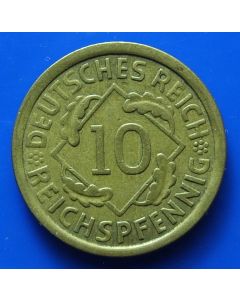 German, Weimar Republic  10 Reichspfennig 1925A km# 40