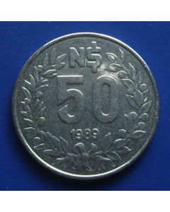 Uruguay  50 Nuevos pesos1989 km# 94 