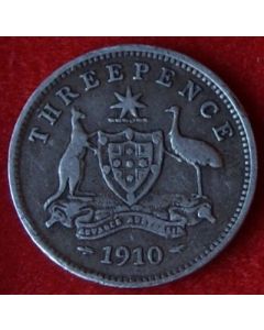 Australia  Threepence1910km#18 