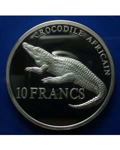 Congo Democratic Republic  10 Francs2000 km#92  