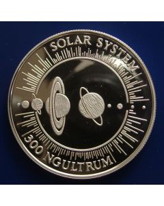 Bhutan 	 300 Ngultrums	1992	 Solar system / proof-silver 