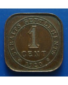 Straits Settlements  Cent1920 km# 32 