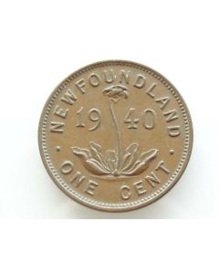 Newfoundland Small Cent1940km# 18 