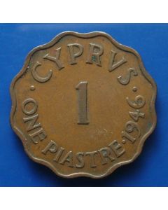 Cypruskm# 23a  Piastre1946