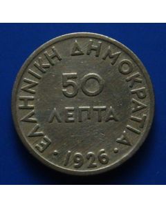 Greece  50 Lepta1926km#68 