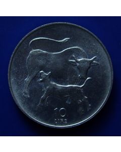 San Marino 	 10 Lire	1972	 Cow nursing calf