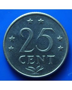 Netherlands Antilles  25 Cents1971 km# 11