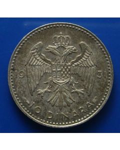 Yugoslavia 10 Dinara 1931km# 10  Schön#8