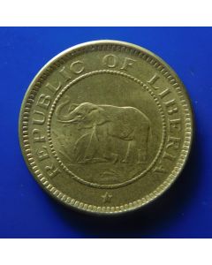 Liberia  ½ Cent  1937	 - Elephant striding