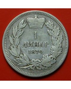 Serbia  Dinar1879 km#10 Silver