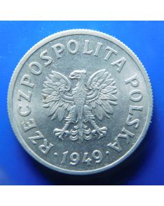 Poland 	 50 Groszy	1949	 - Aluminum