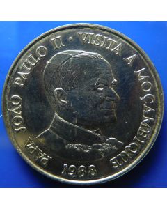 Mozambique 	 1000 Meticais	1988	 - Visit of Pope John Paul ll