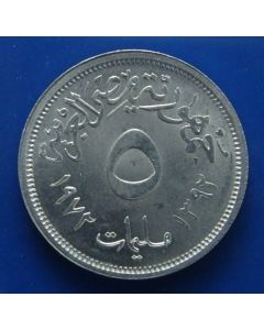 Egypt 5 Milliemes1972km# a425  Schön# 135