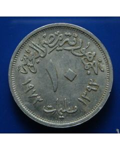 Egypt 10 Milliemes1972km# a426    Schön# 136