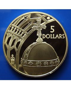 Solomon Islands 	 5 Dollars	2002	 Orb - Silver / Proof