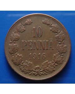 Finland  10 Pennia km# 14