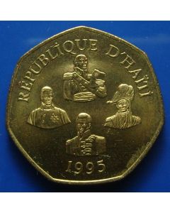 Haiti 	 5 Gourdes	1995	 - Gen.Tonsaaint Louverture, Henri Christophe, Jean Jacques Dessalines, AlexandrecPetion   - unc