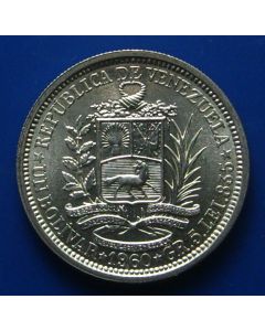 Venezuela  Bolivar1960 Y# 37a Silver