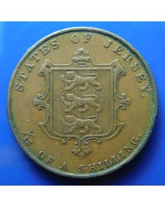 Jersey 	1/13 Shilling	1858	 - VICTORIA  D.G. BRITANNIAR