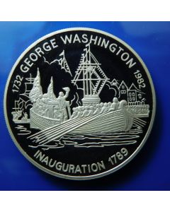 Antigua & Barbuda 	 30 Dollars	1982	  rowing acros the Delaware - Silver / Proof