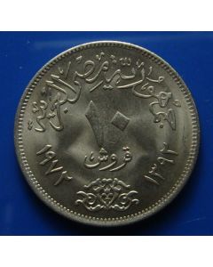 Egypt 10 Piastres1972km# 430   Schön# 138