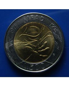 Italy km# 193 500 Lire1998