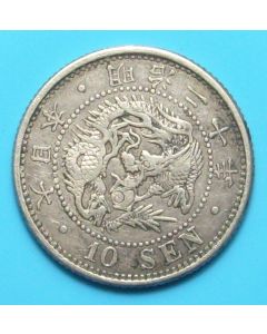 Japan  10 Sen1887 Y# 23