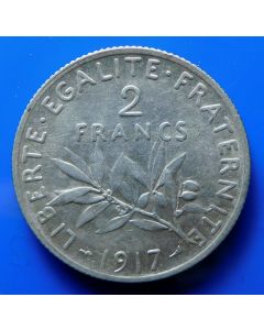 France  2 Francs1917 km#  845.1 Schön# 9