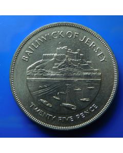 Jersey  25 Pence 1977km# 44