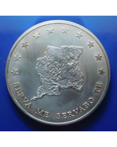 Suriname 10 Dollars 2013	Map of Suriname  – Silver