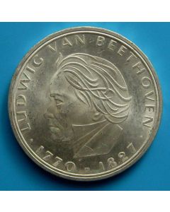 Germany-Federal Republic 	 5 Mark	1970	 200th Ann. Birth of Ludwig van Beethoven – Silver