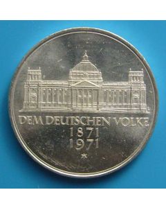 Germany-Federal Republic 	 5 Mark	1971	 Proof / Silver. - Foundation of the German Empire