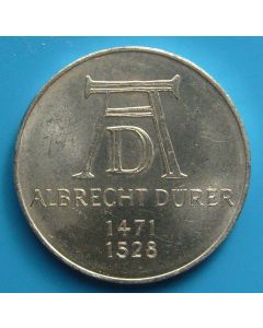 Germany-Federal Republic 	 5 Mark	1971	 500th Ann. Birth of Albrecht Durer – Silver
