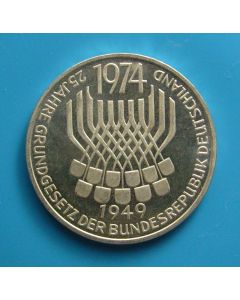 Germany-Federal Republic  5 Mark1974 km# 138 