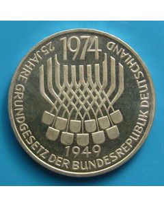 Germany-Federal Republic 	 5 Mark	1974	 25th Ann. Constitutional Law – Silver