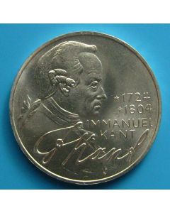 Germany-Federal Republic 	 5 Mark	1974	 250th Ann. Birth of Immanuel Kant – Silver