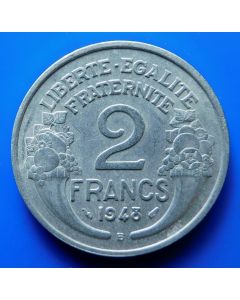 France  2 Francs 1948B km#  886a2