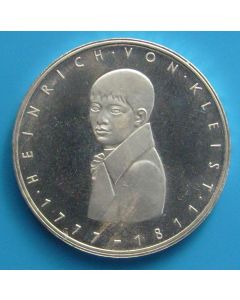 Germany-Federal Republic 	 5 Mark	1977	 Proof / Silver - 200th Ann. Birth of Heinrich von Kleist