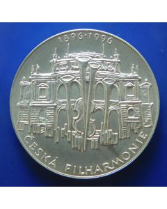 Czech Republic  200 Korun 1996	 100th Anniversary of the Foundation of the Czech Philharmonic – Milled edge / Silver
